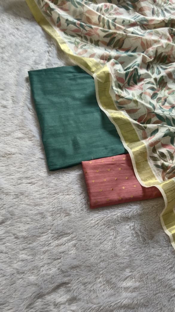 slub silk 3 piece set