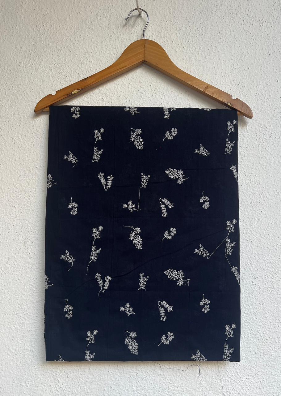 Embroidery print cotton kurta material fabrics