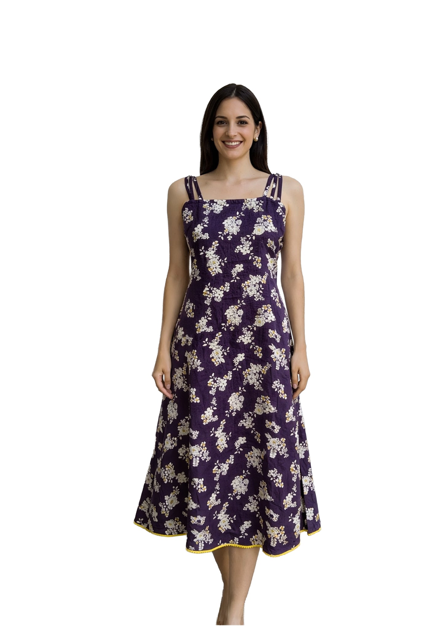 Women’s Floral Printed Sleeveless Midi Dress | Casual Wear