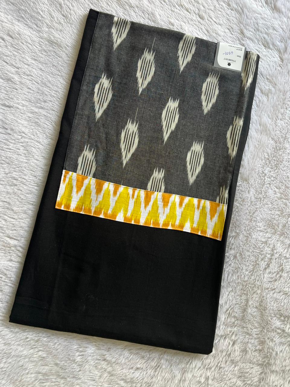 kurta material with hand embroidery with painting materials
