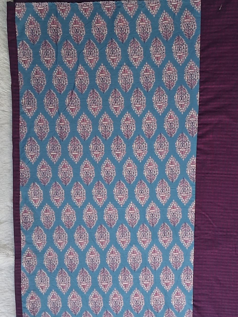 kurta material with hand embroidery with painting materials