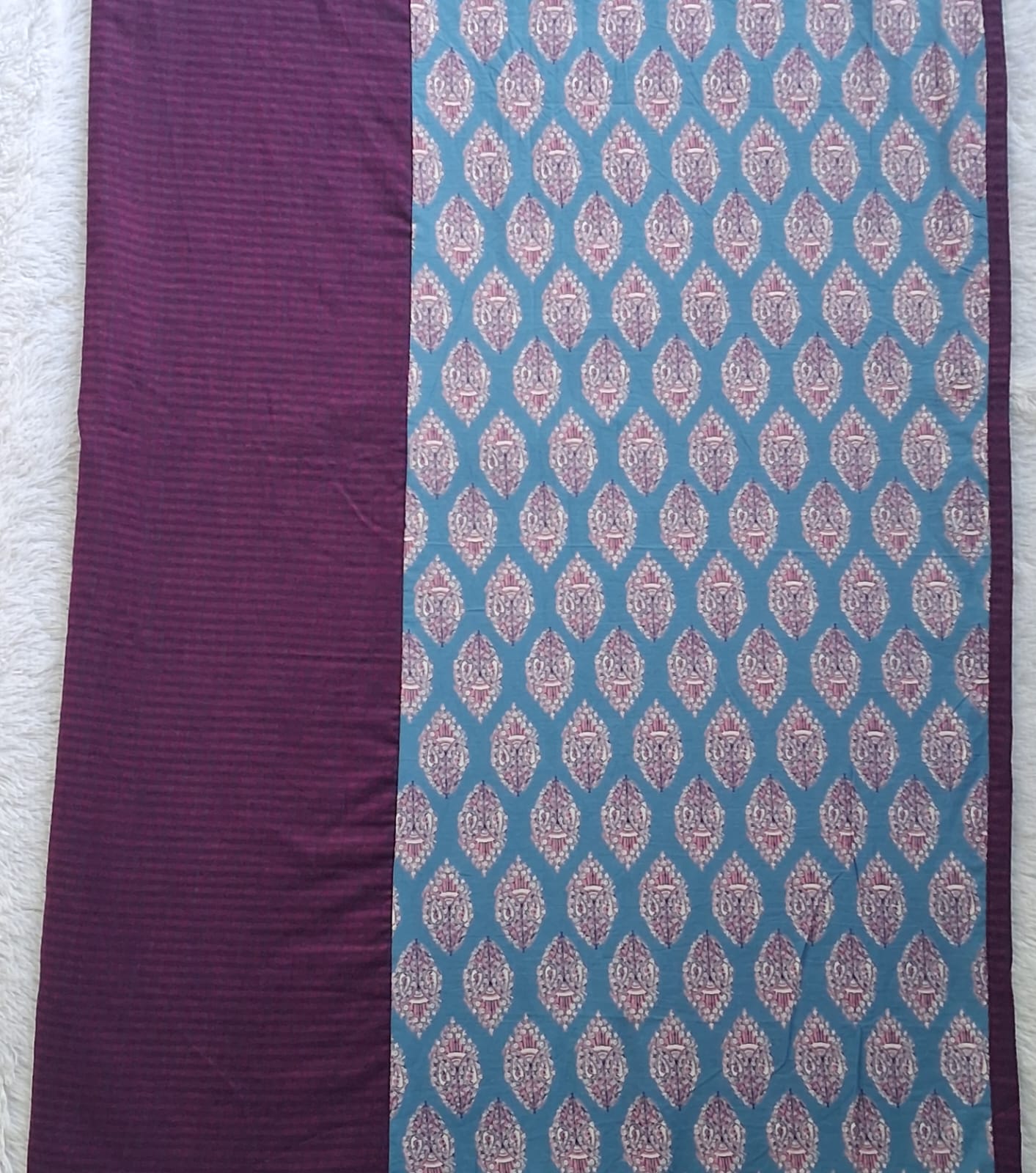 kurta material with hand embroidery with painting materials