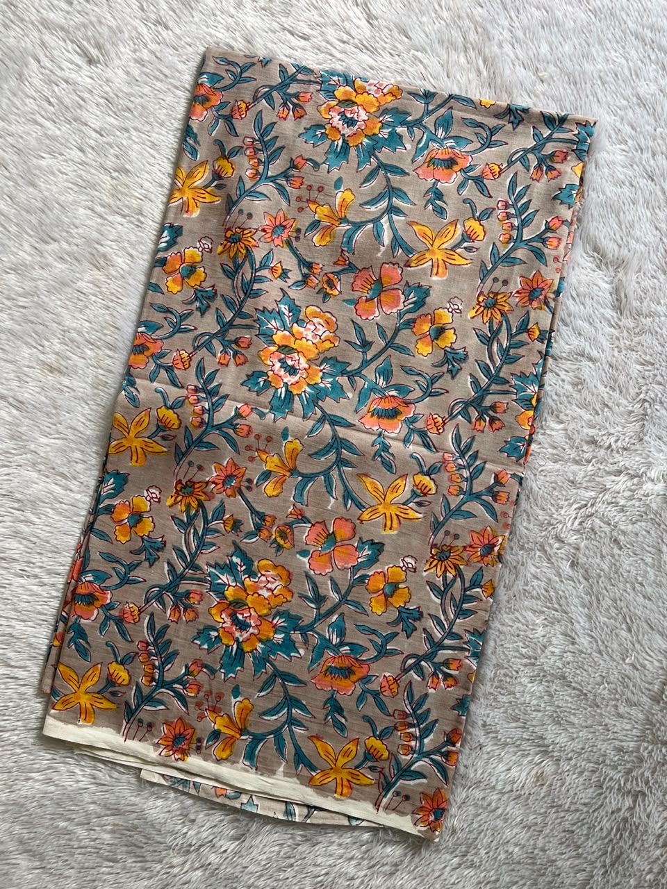 Sangneri  print cotton  kurta material fabrics