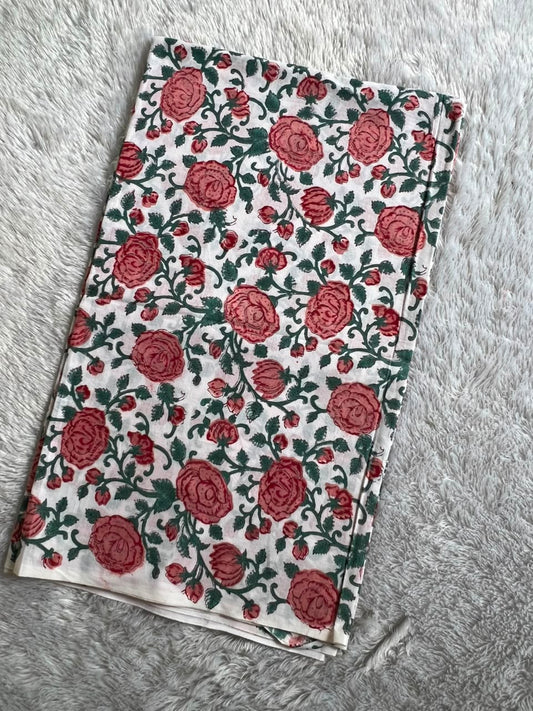 Sangneri  print cotton  kurta material fabrics