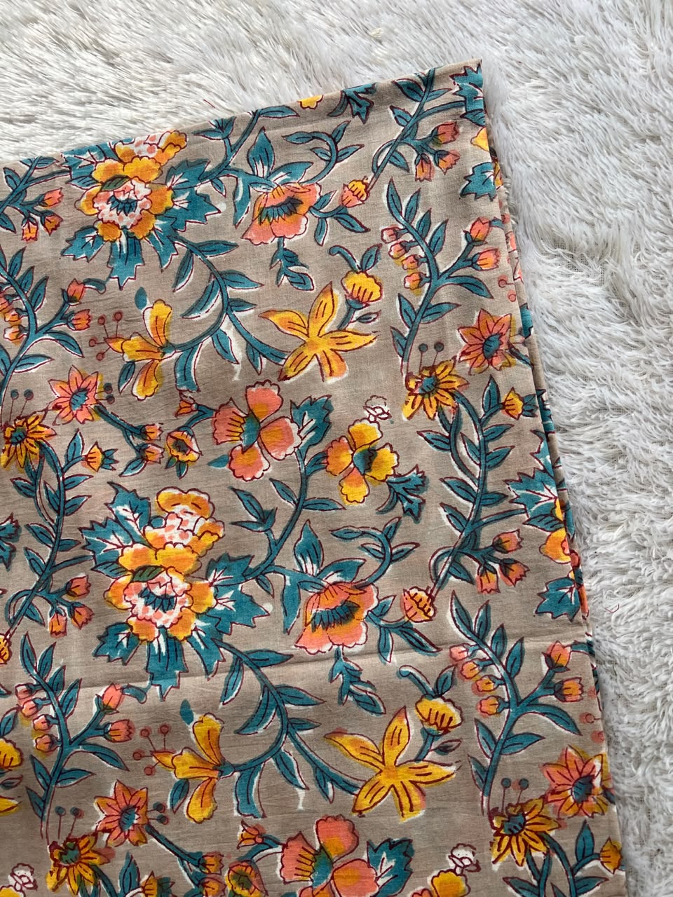 Sangneri  print cotton  kurta material fabrics