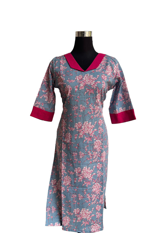 Women’s Floral Printed Kurti I Elegant floral design