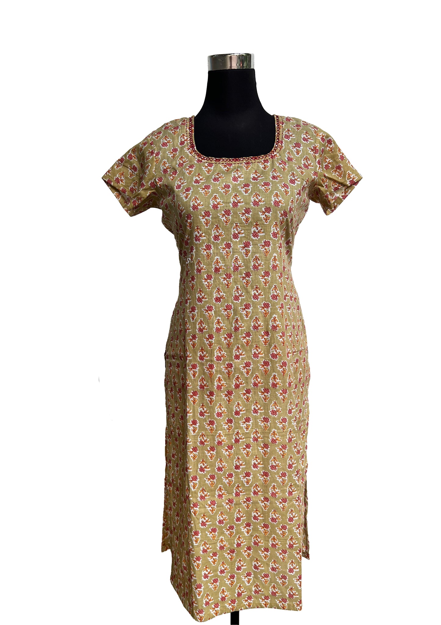 Women’s Floral Printed Straight Kurti